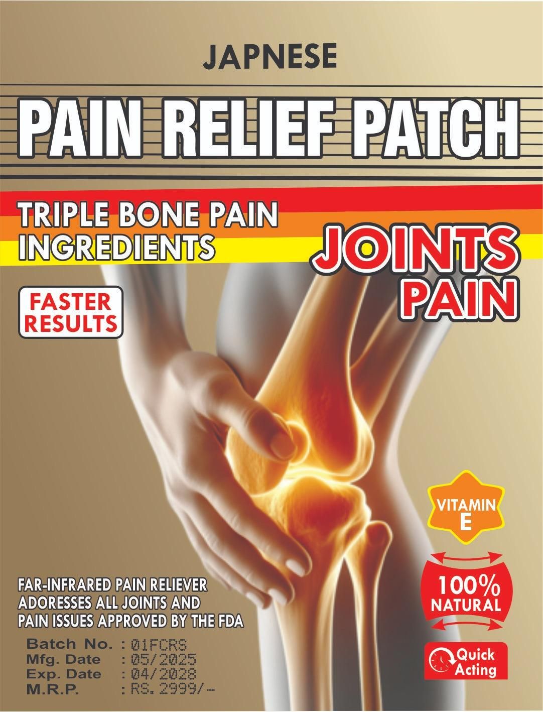 Pain Relief Patch (Pack of 10 Patches)